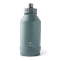 Manna Push Stainless Steel Water Bottle with Handle, Assorted Colours, 64-oz Front_Flat
