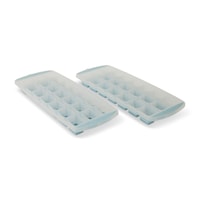 Manna Easy Release Pop-Out Square Ice Cube Trays, Dishwasher Safe, Blue, 2-pk Composite_or_Mixed