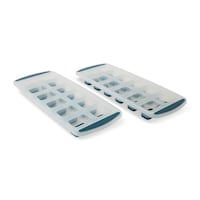 Manna Easy Release Pop-Out Rectangular Ice Cube Trays, Dishwasher Safe, Blue, 2-pk Composite_or_Mixed