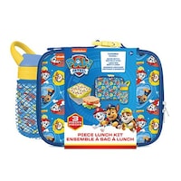 Paw Patrol Kids' Insulated Soft Lunch Bag Set with Food Container, Blue, 3-pc Front_Flat