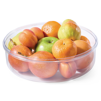 Master Chef Round Airtight Food Storage Container, 6 Compartments, White Overhead_Plunge