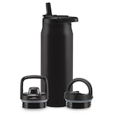 Zulu Core Vacuum Insulated Stainless Steel Bottle with Multi Lid, Black, 32-oz Composite_or_Mixed