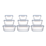 Vida By Paderno Square Glass Food Storage Container Set, 18-pc Front_Flat