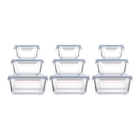 Vida By Paderno Square Glass Food Storage Container Set, 18-pc Front_Flat