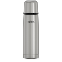 Thermos Compact Stainless Steel Insulated Vacuum Bottle with Twist Opening, 470-mL Front_Flat