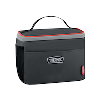 Thermos Beta Series 6-Can Insulated Soft Cooler, Charcoal Front_Angled_Right