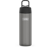 Gourde en plastique réutilisable Thermos avec couvercle à paille, anthracite, 26 oz