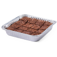 Master Chef Disposable Square Cake Pan with Lid, 9-in, 3-pk Front_Three_Fourths_Angled_Left