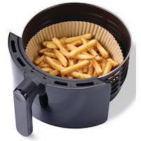 Master Chef Round Air Fryer Liner, 16.5-cm, 50-pk Overhead_Plunge