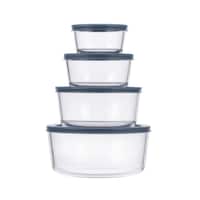 Vida by PADERNO Round Glass Food Storage Container Set with Lids, 8-pc Front_Elevated