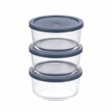 Vida by PADERNO Round Glass Food Storage Container Set with Lids, 2-Cup Capacity, 6-pc Front_Elevated