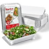 Starfrit Disposable Aluminum Medium Rack Roaster with Board Lid, 30-pk Composite_or_Mixed
