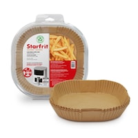 Starfrit Square Non-Stick Parchment Paper Air Fryer Liner, 50-pk Composite_or_Mixed