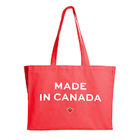 Canadian Tire Branded Made In Canada Reusable Canvas Tote Bag, Red Front_Flat