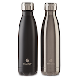 MANNA Stainless Steel Water Bottle, Assorted, 481-mL, 2-pk Front_Flat