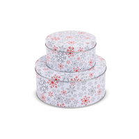 Core Home Printed Food Storage Tin Canister Set, 2 Count Front_Elevated