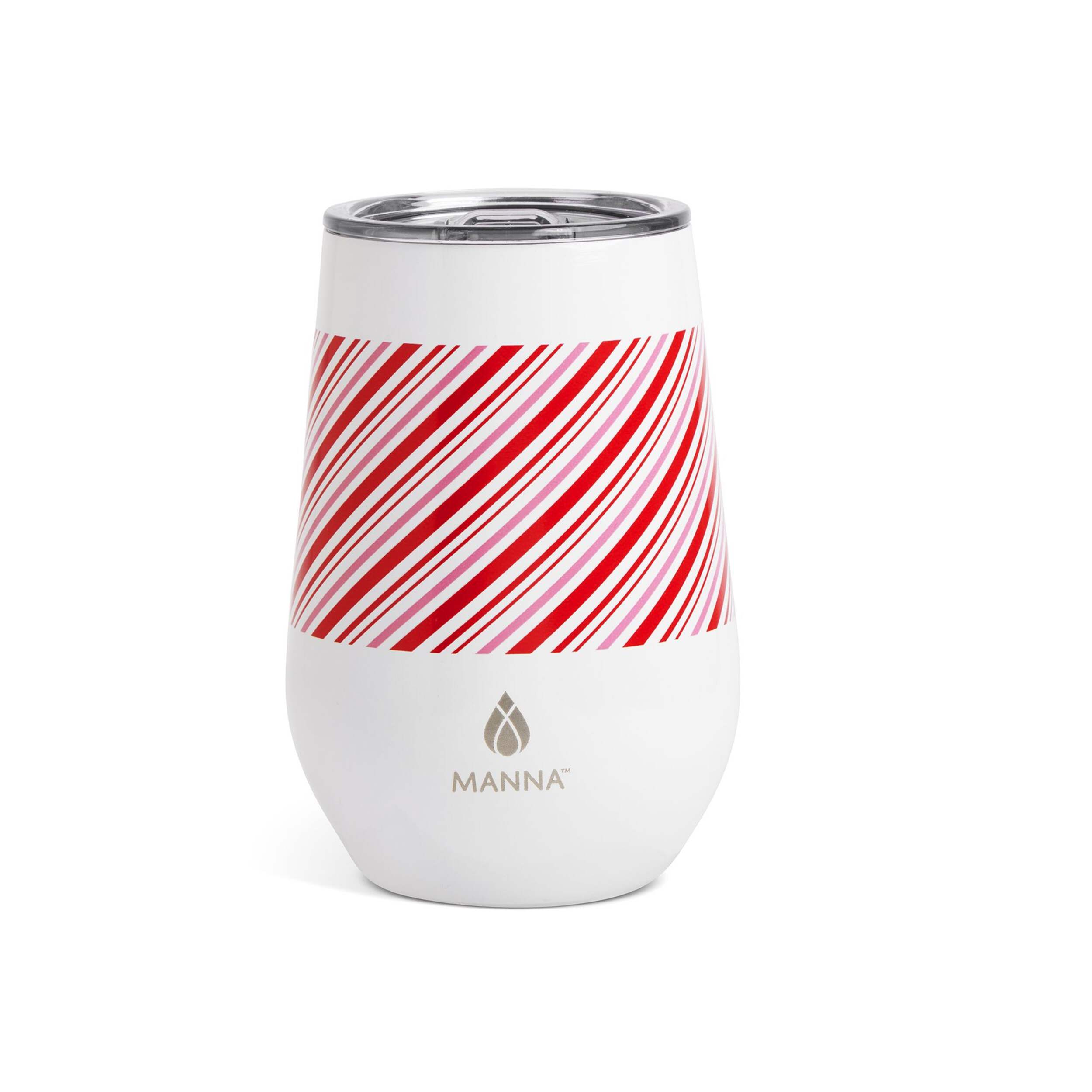Manna Double-Walled Holiday Stainless Steel Wine Tumbler, 12-oz Front_Elevated