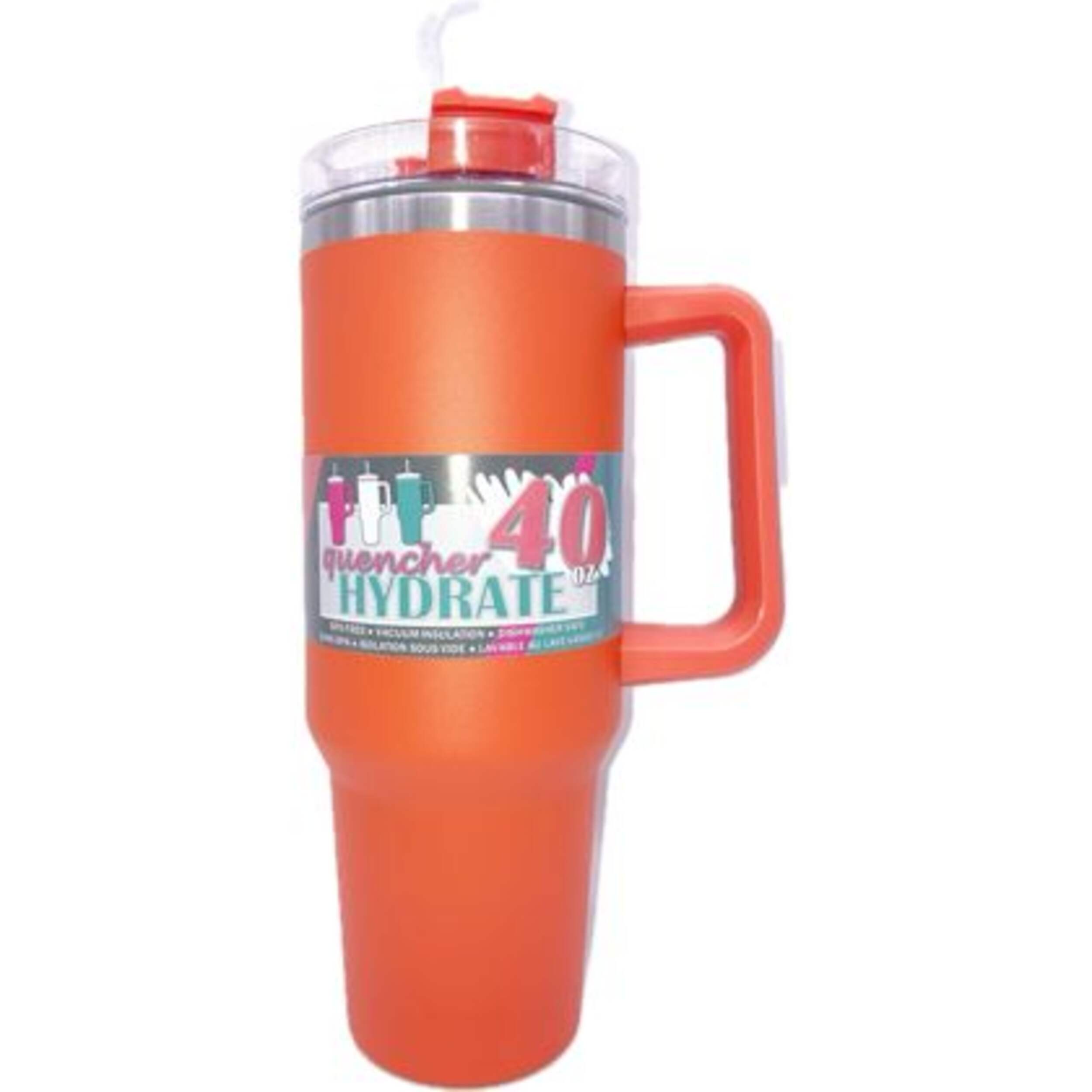 Quencher Double Wall Insulated Hydrate Water Bottle, 40-oz Front_Flat