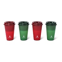 Manna Hot Colour Changing Cups with Lids, 16-oz, 4-pk