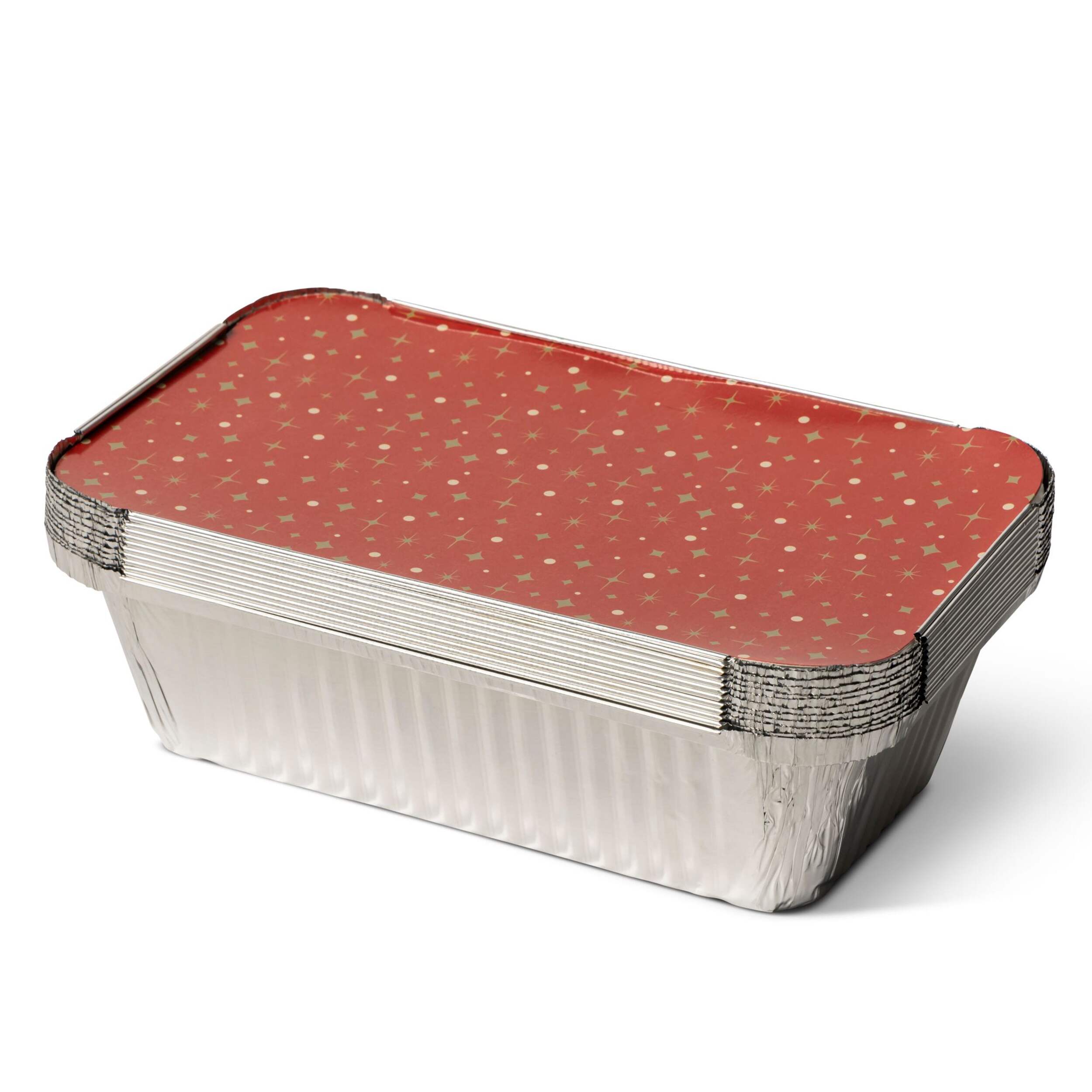 Core Home Aluminum Reusable Stackable Storage Containers with Lids, 12 Count Front_Three_Fourths_Angled_Left