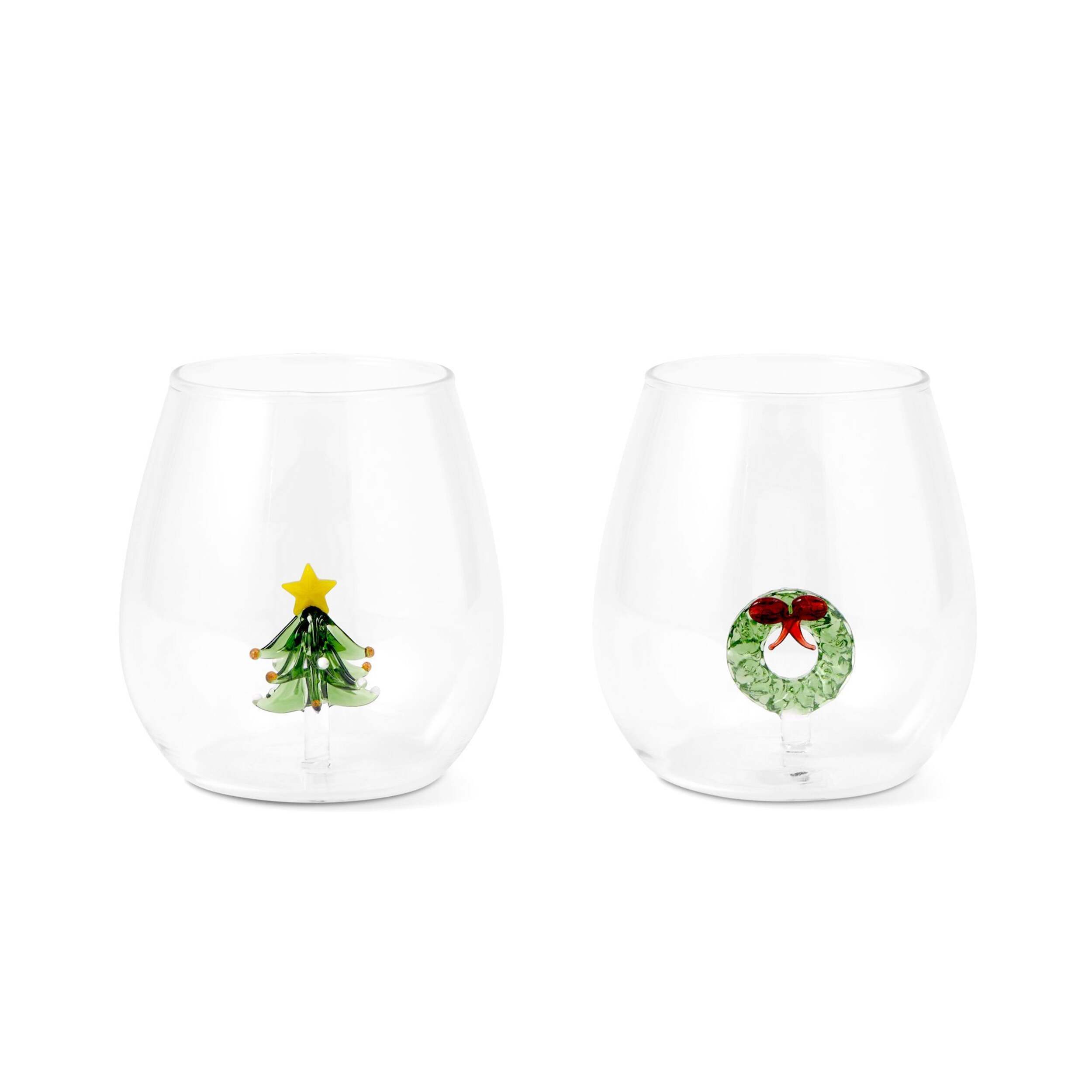 Verres à vin Core Home avec breloque des fêtes, 500 mL, paq. 2 Front_Elevated