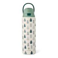 Manna Hydra Bottle with Nordic Tree Design, 946-mL Front_Flat