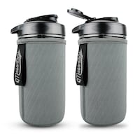 Masontops Hydration Kit with Insulated Sleeves and Glass Jars, Assorted Colours, 709-mL, 2-pk Side_Right