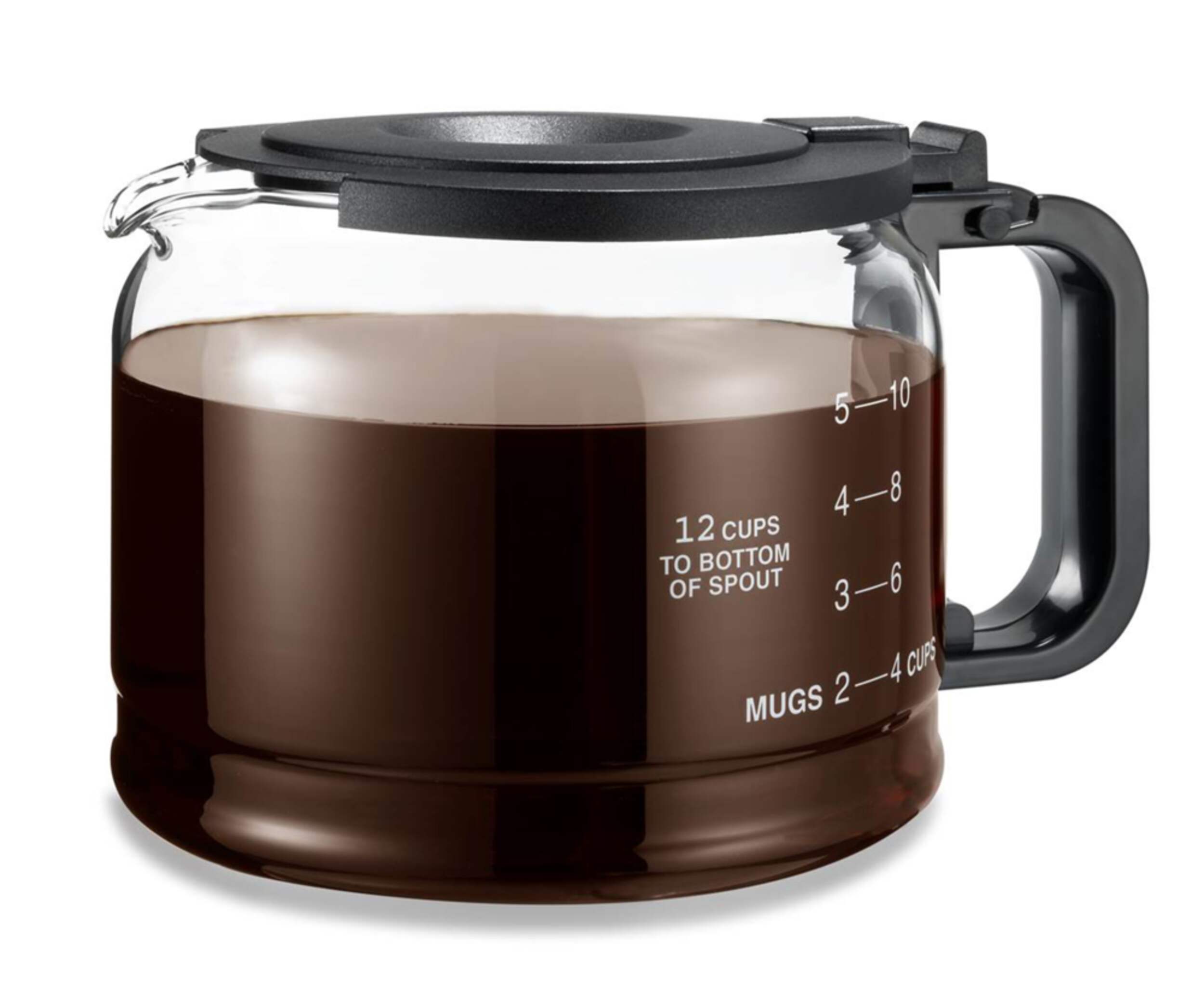 Medelco Universal Glass Carafe, 12 Cups Front_Angled_Right