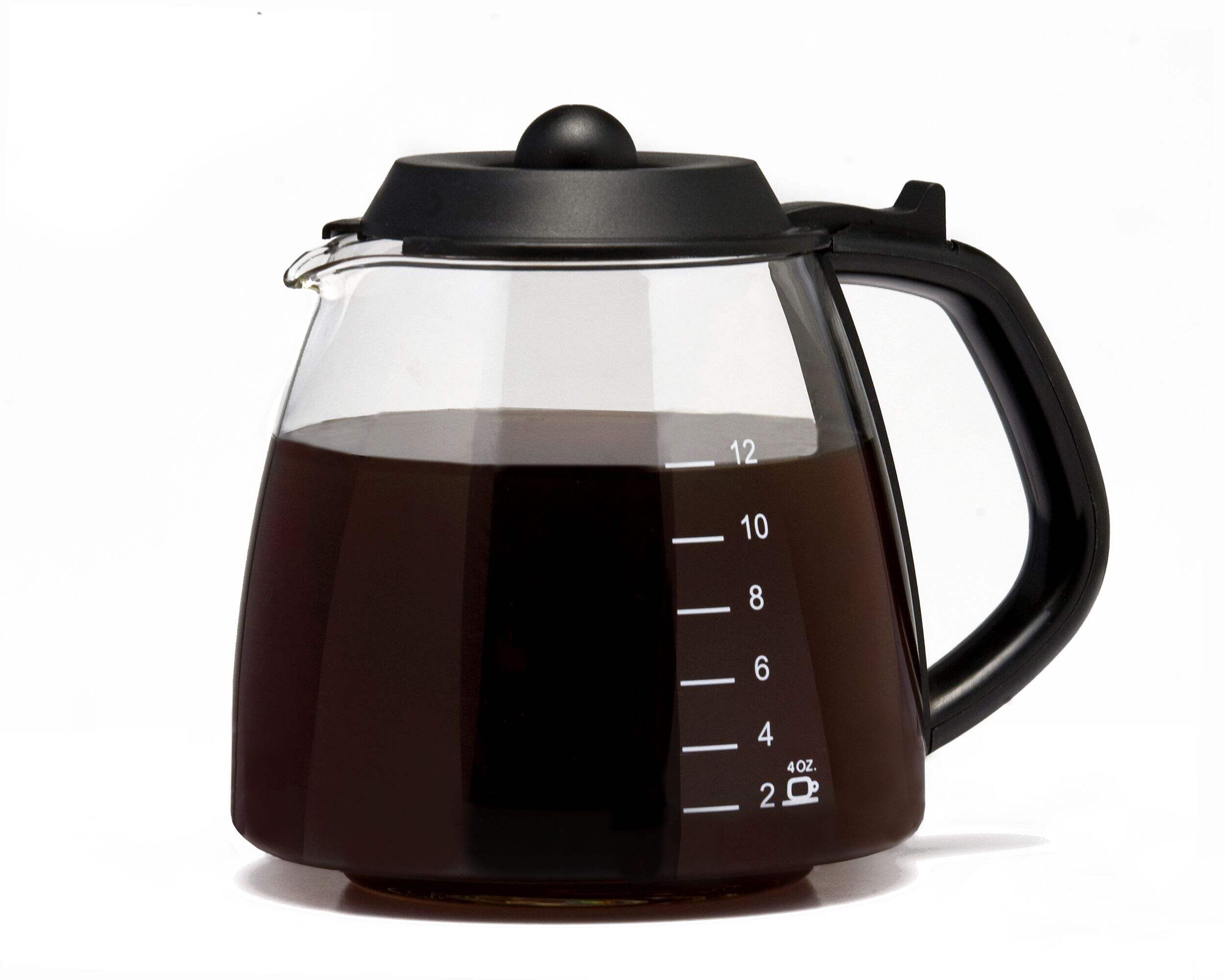 One All Universal Borosilicate Glass Carafe, Dishwasher Safe, 12-Cups Side_Left