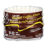 Melitta Large Basket Coffee Filters, 8-12 Cups, White, 200-pk Front_Flat