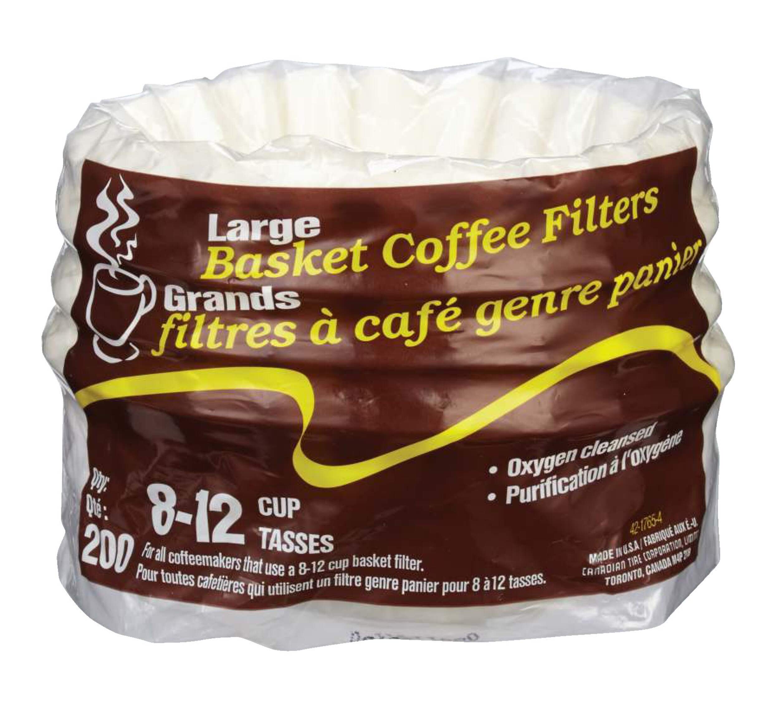 Grands filtres à café Melitta, 8 à 12 tasses, blanc, paq./200 Front_Flat