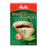 Melitta All Natural Bamboo #4 Cone Coffee Filters, 80-pk Front_Elevated