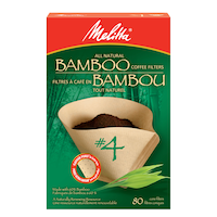 Melitta All Natural Bamboo #4 Cone Coffee Filters, 80-pk