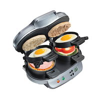 Hamilton Beach Dual Breakfast Sandwich Maker Overhead_Plunge