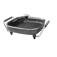 Heritage The Rock Non-Stick Electric Frying Pan/Skillet, Black, 12x12-in