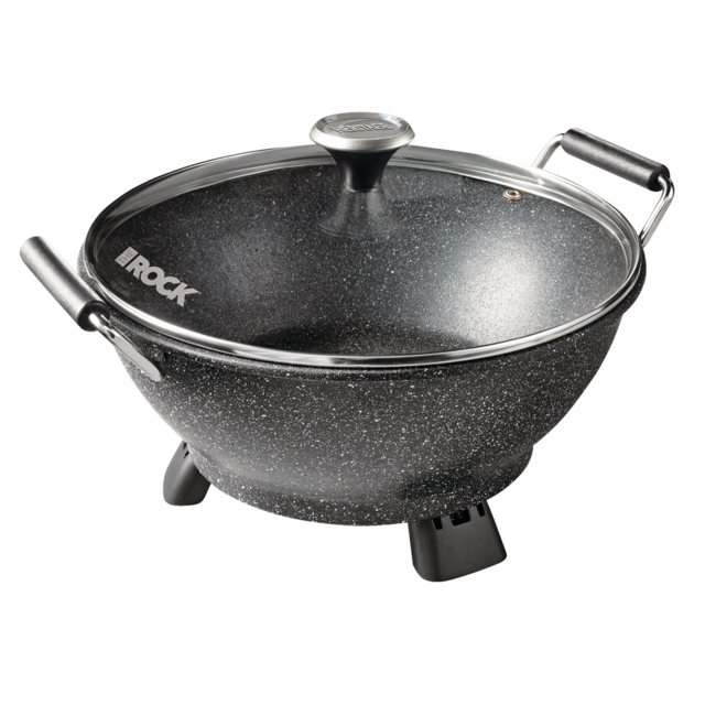 Heritage The Rock NonStick Electric MultiUse Pot/Wok, Black, 4.8qt