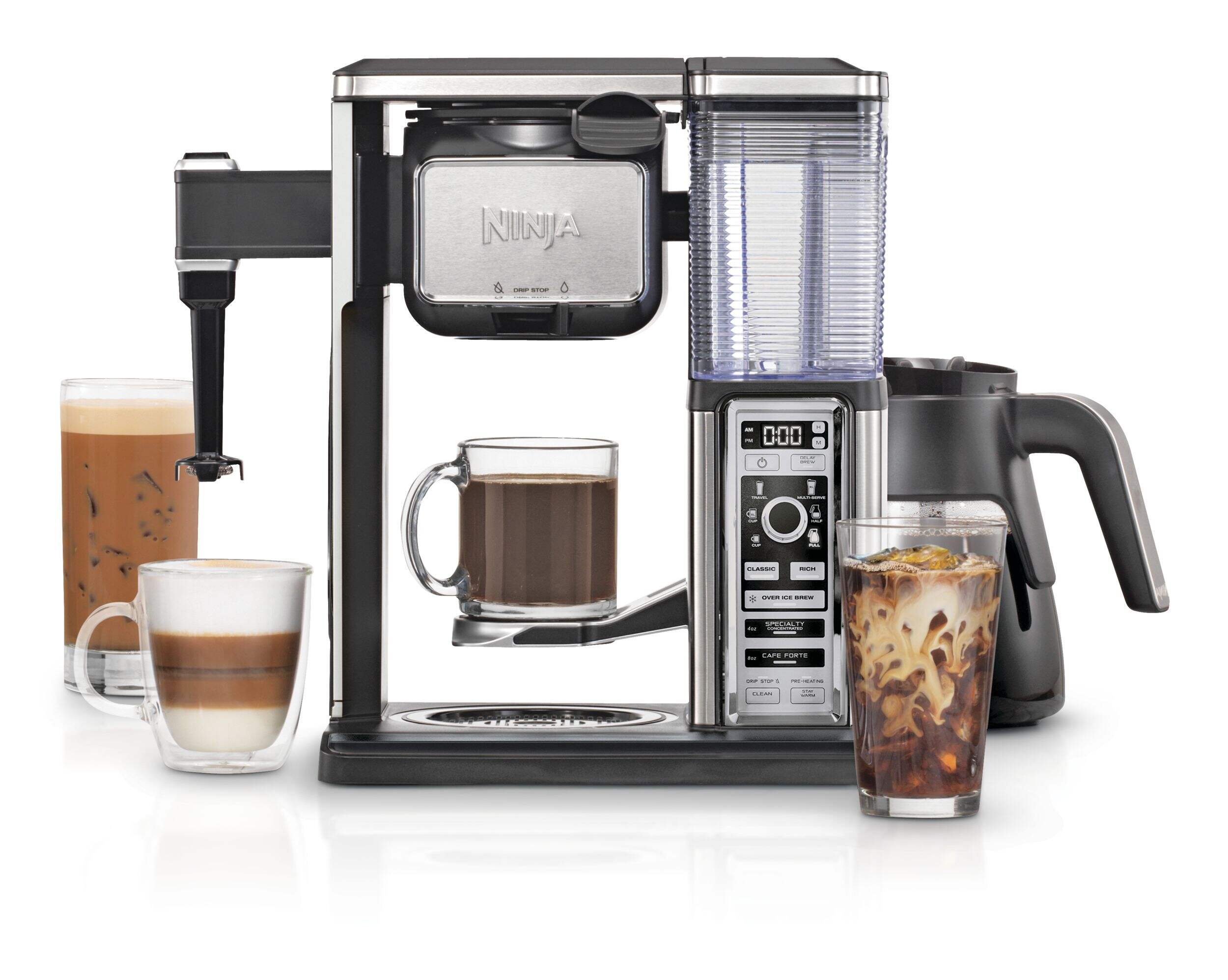 Ninja® Speciality SCA Certified Programmable Coffee Maker w/ Glass Carafe, Black, 10 Cups Front_Elevated