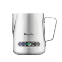 Breville Temp Control™ Milk Frothing Jug, Stainless Steel, 16 fl. oz. Side_Left