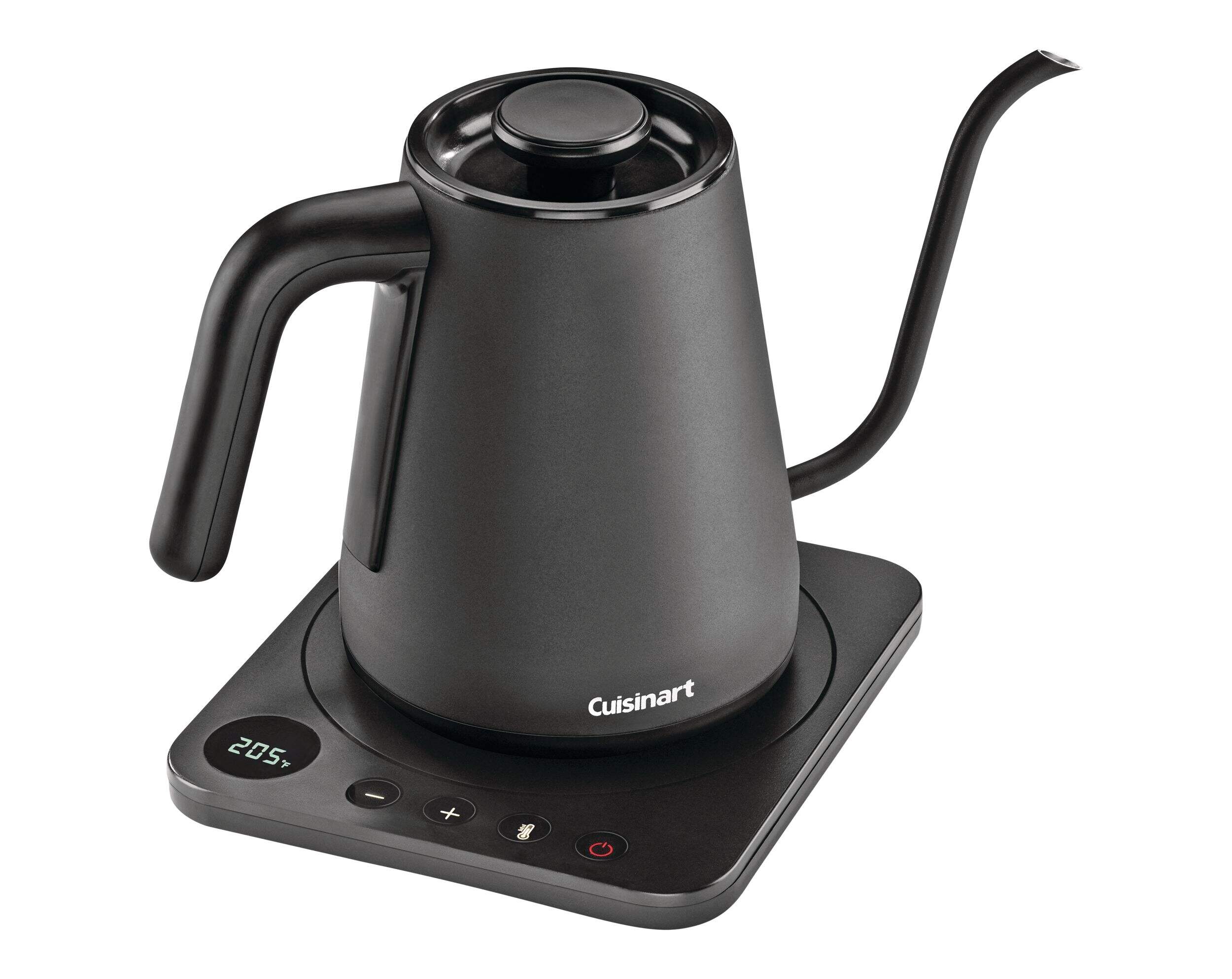 Cuisinart Cordless Electric Gooseneck Kettle with Variable Temperature Control, Black, 1-L Front_Angled_Left
