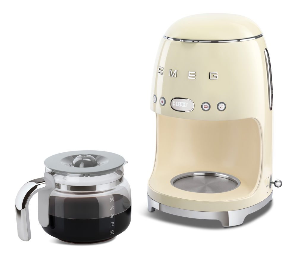 Smeg 50's Style Programmable 10Cup Drip Coffee Maker, Cream Canadian