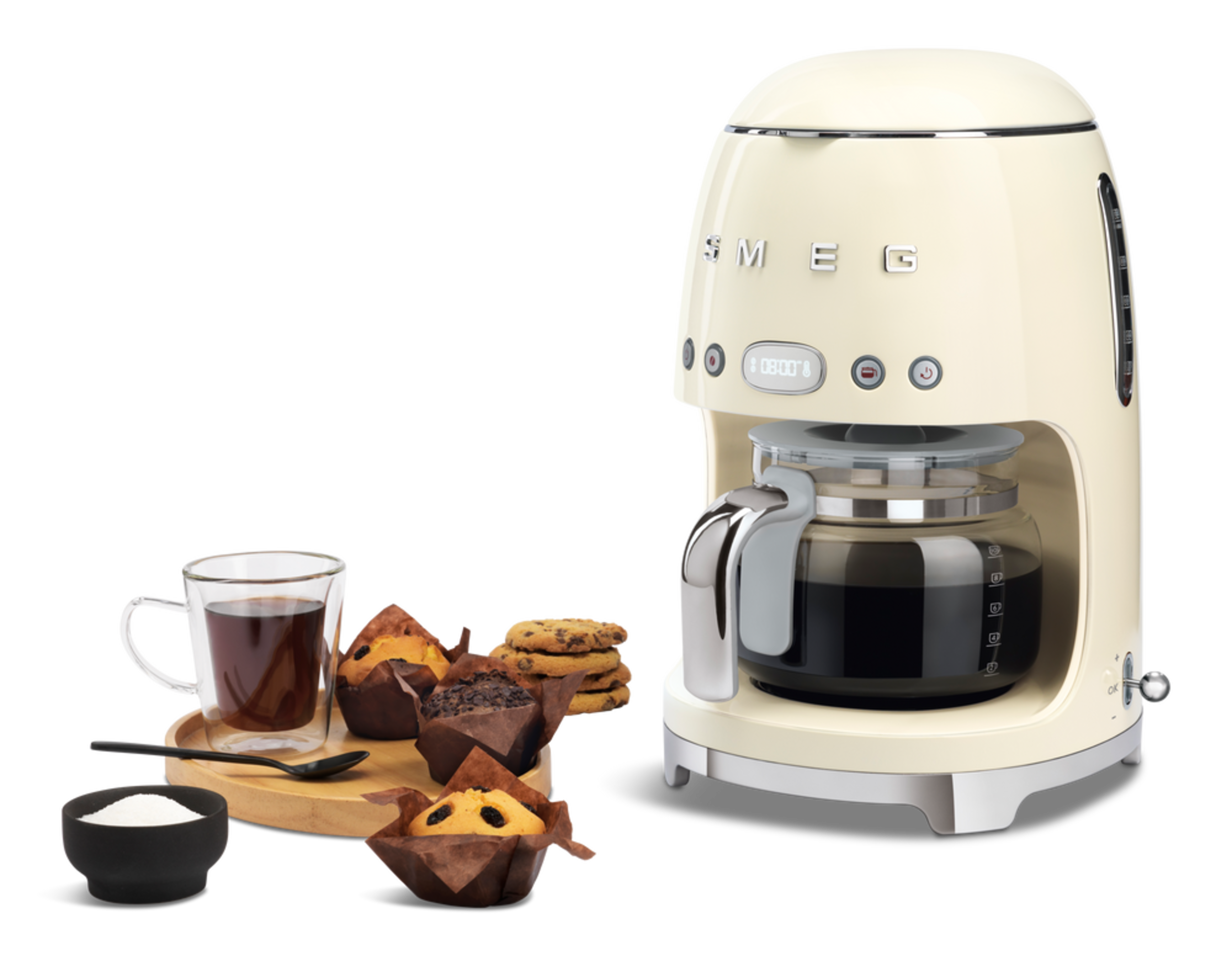 Smeg 50's Style Programmable 10Cup Drip Coffee Maker, Cream Canadian