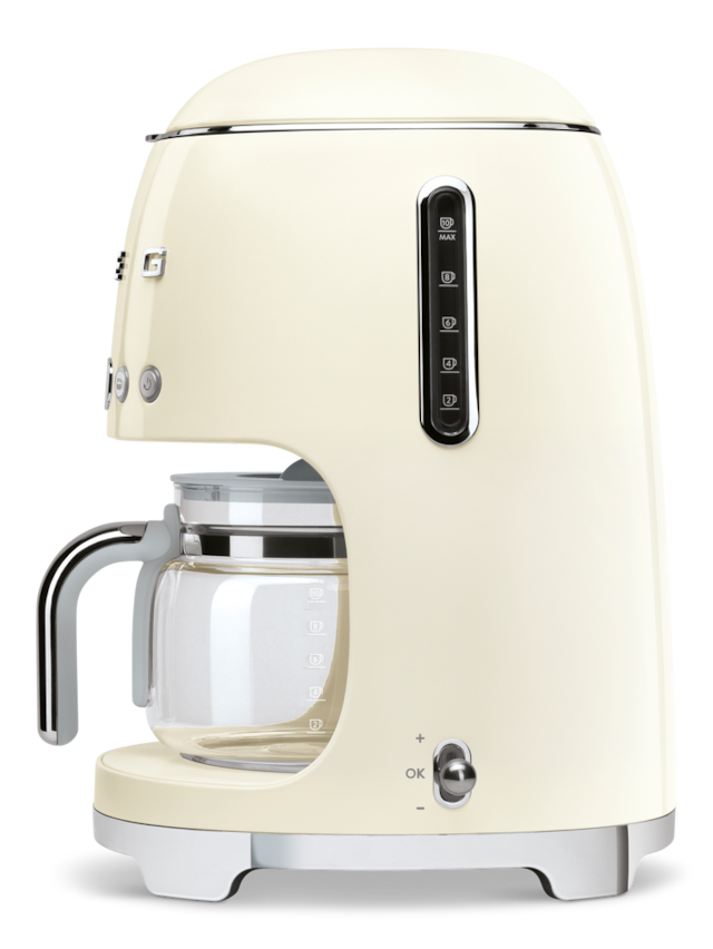 Smeg 50's Style Programmable 10Cup Drip Coffee Maker, Cream Canadian