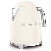 Smeg 50s Retro Style Fix Temperature Countertop Kettle, 1400W, 1.7-L, Cream Front_Angled_Left