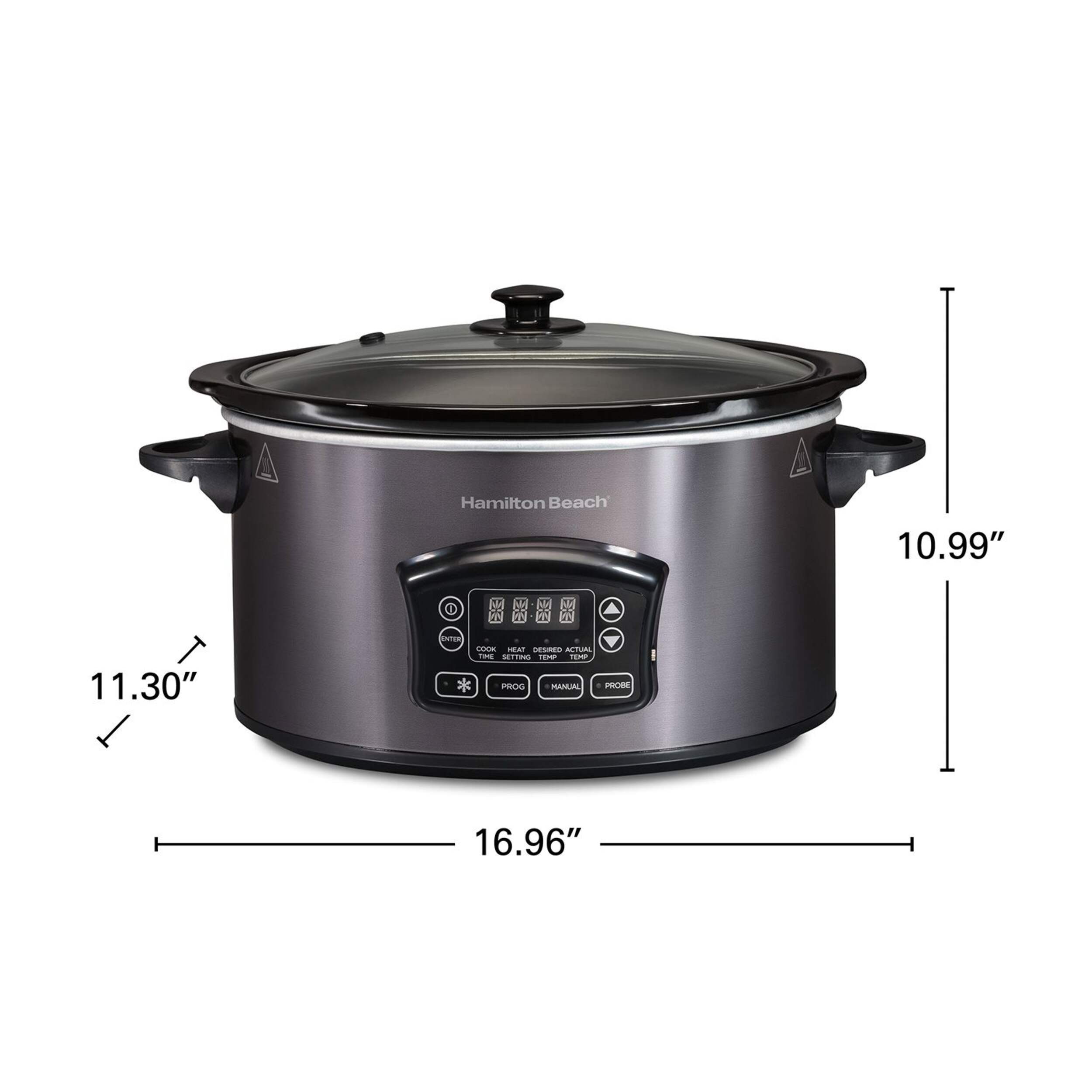 Hamilton Beach Programmable Defrost Slow Cooker, Black, 6qt Canadian