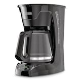 Black & Decker Programmable Coffee Maker with Glass Carafe, Black, 12 Cups Front_Angled_Left