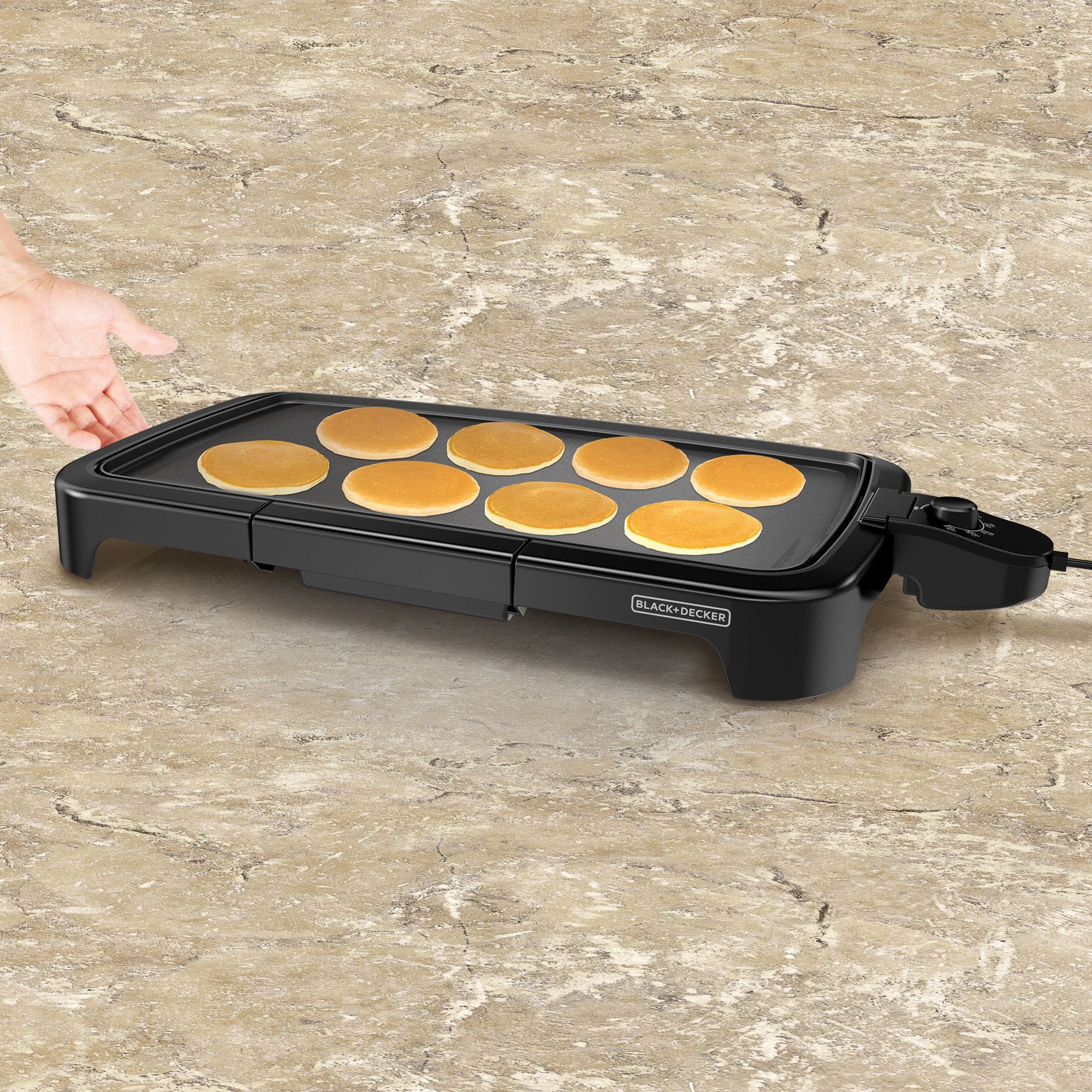 Black Decker Family Sized Electric Griddle Black 20 in x 11 in