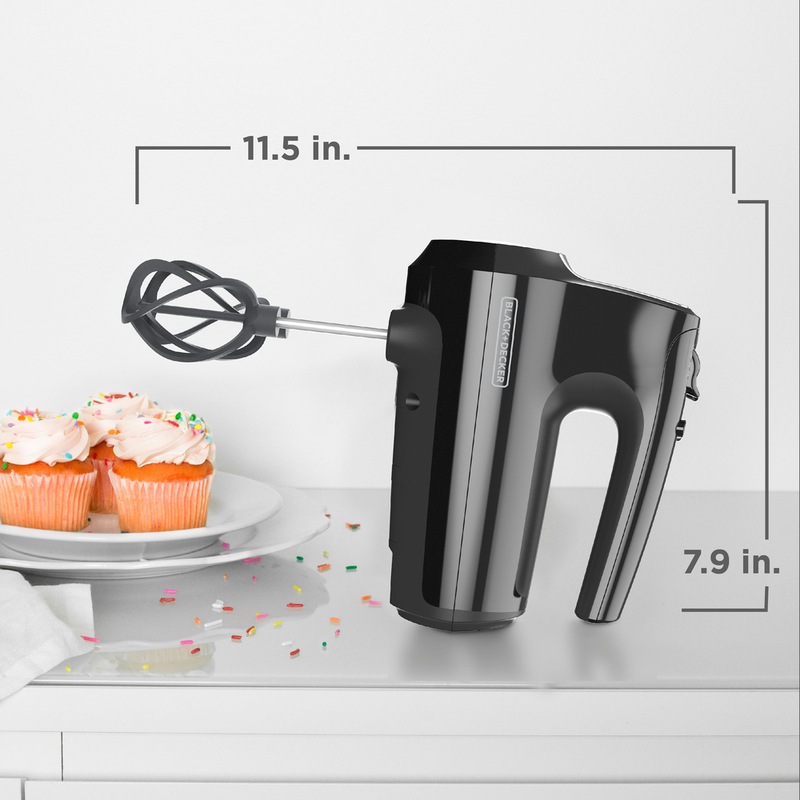 Black & Decker Helix Hand Mixer, Premium Performance 5 Speed Hand Mixer, Includes 5 Attachments