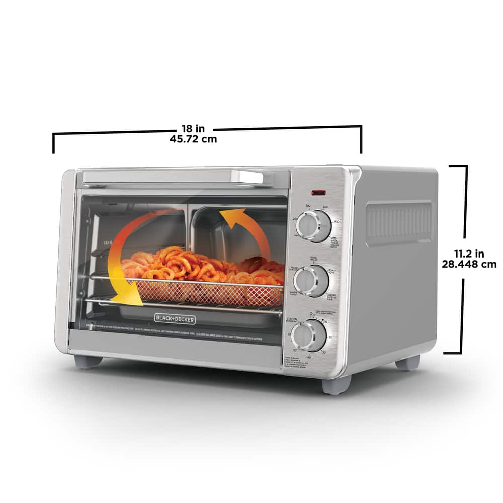 Black & Decker Crisp 'N Bake 6-Slice Air Fryer Toaster Oven, Stainless ...