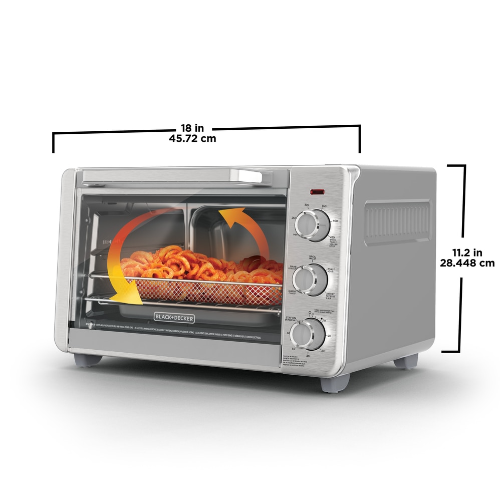 Black & Decker Crisp 'N bake 6Slice Air Fryer Toaster Oven, Stainless