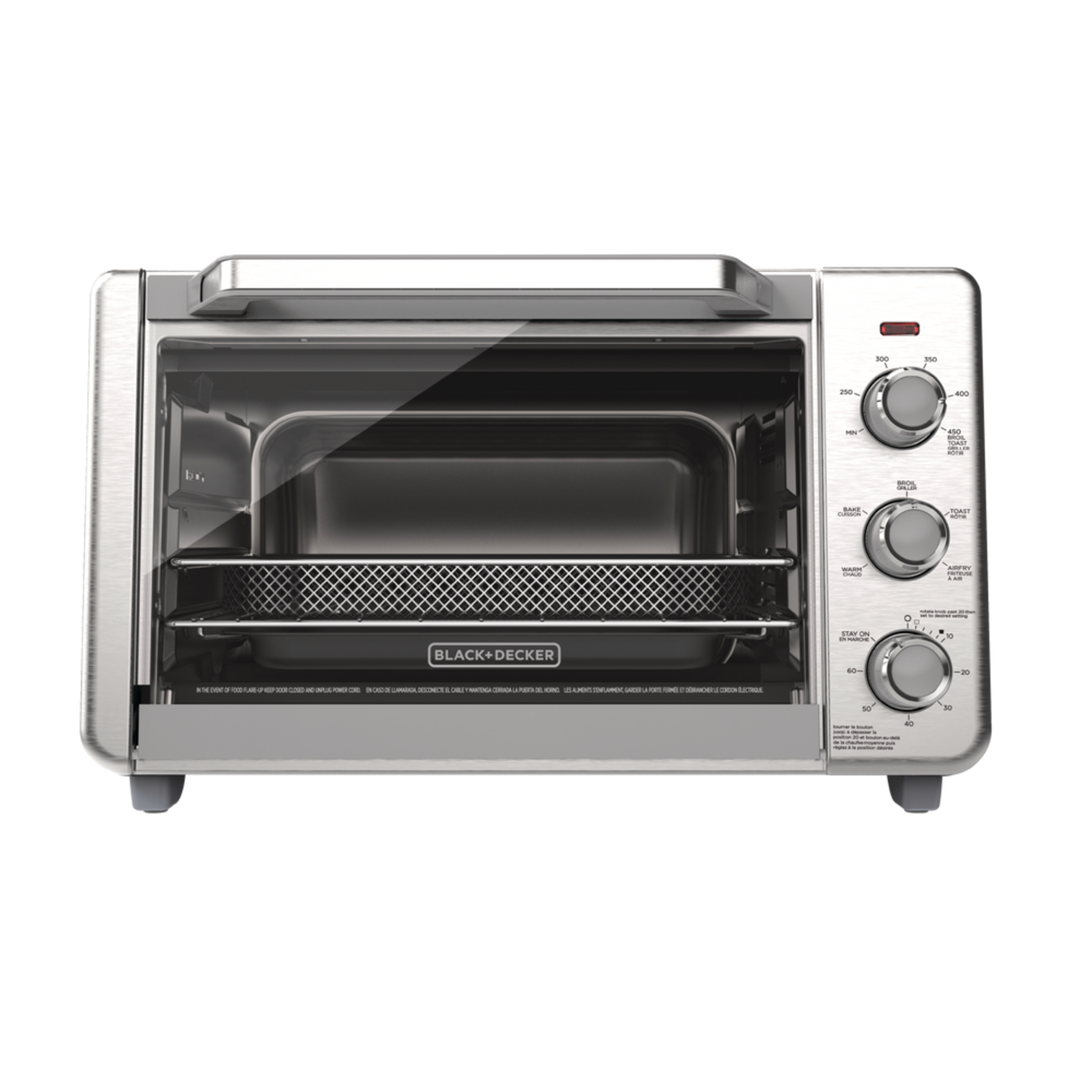 Black & Decker Crisp 'N bake 6Slice Air Fryer Toaster Oven, Stainless